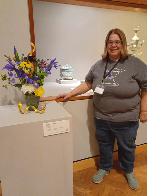 Cindy with her art